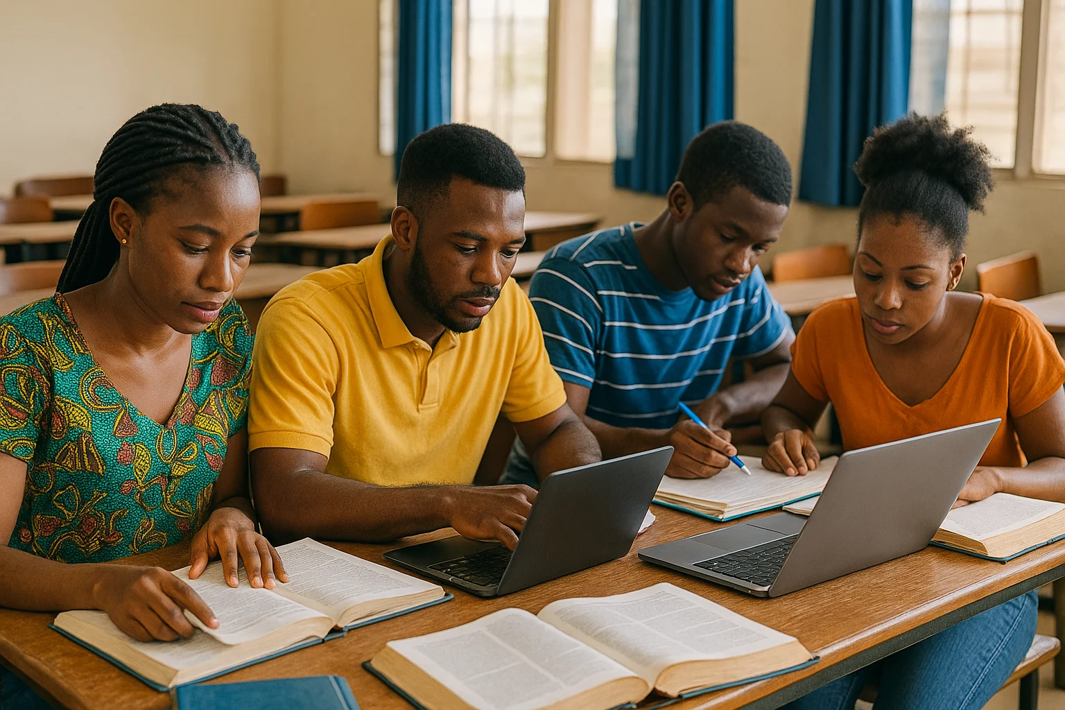 Students studying ahead